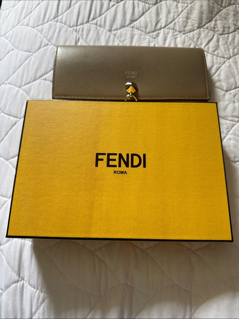 Fendi By The Way Continental Wallet - Taupe Leather